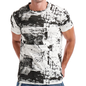 T-shirt pour homme, style streetwear, imprimé graphique, coton premium, coupe décontractée, col rond, manches courtes, tee-shirt décontracté tendance, doux et léger - Product Image 4