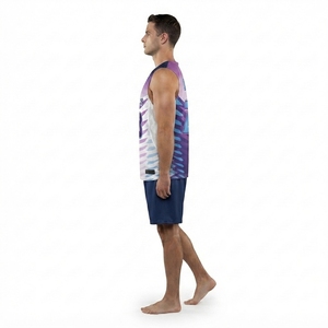 Ensemble d'uniformes de lacrosse personnalisés OEM - Maillot et short en mesh sublimé, anti-humidité, taille élastique, sans manches, avec nom d'équipe - Product Image 5