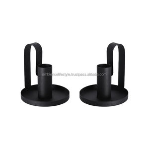 Haute Qualité Noir Décoration De Noël Bougeoir W Poignée Pour La Maison Salon Et Chambre Décoration Par Ambiance Lifestyle - Product Image 1