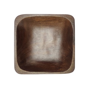 Ensemble de 3 plateaux carrés en bois d'acacia noyer foncé uniques personnalisés de la collection de luxe 2023 de qualité supérieure pour servir des aliments - Product Image 1