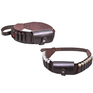 Bandoulière en cuir de vachette avec design croisé pour cartouches de fusil de chasse, imperméable et antivol avec protection RFID - Product Image 1