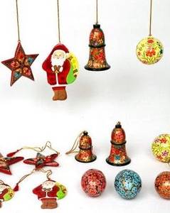 Campanas Navideñas Colgantes de Papel Maché Hechas a Mano en Cachemira, Ecológicas, con Diseño Floral, Forma Personalizada, Proveedor de Moda - Product Image 6