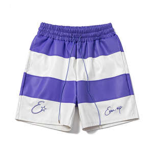 Ensemble short et chemise décontractée pour homme à manches courtes, col rond, en polaire respirante, motif uni, brodé, idéal pour l'été - Product Image 5