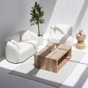 Table d'appoint en bois de manguier Vandana Orion Elara Hourglass, meuble d'appoint sculpté moderne - Product Image 5