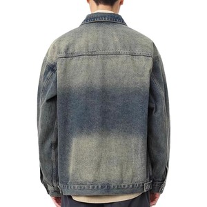 Vintage Blue Denim <b>Jacket</b> for <b>Men</b> Custom Design Rugged Wear with Button <b>Long</b> Sleeves 100% Cotton Available Tall Size OEM Service - Product Image 3