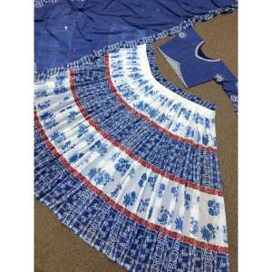 Lehenga choli ชุดอินเดียแบบดั้งเดิมของผู้หญิงพิมพ์ลายดิจิตอลแฟนซี - Product Image 1