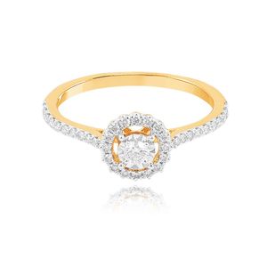 แหวนทองคำชมพู 14K ประดับเพชรทรงมาร์คีส์ ดีไซน์คลัสเตอร์ พร้อมวงแหวนลายคลื่น แบบสั่งทำพิเศษ เครื่องประดับคุณภาพสูง ขายส่ง B2B ผู้ผลิตจากอินเดีย - Product Image 2