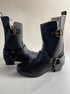 Botas de Motociclista para Mujer, Botas de Carreras de Media Caña, Botas de Cuero Originales para Chicas, Zapatos de Carreras Femeninos - Product Image 3