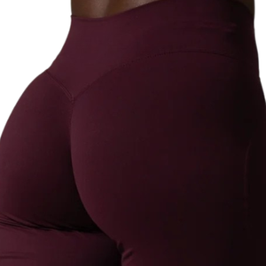 Burgundy Women's <b>High</b> Waist Wide Leg Workout Pants Soft Stretch Athletic Trousers for Yoga Gym Fitness Training - Product Image 5