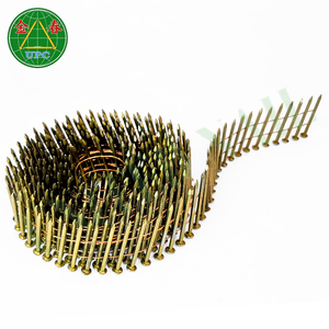 Clous à palette de 1-1/4 pouce, type bobine, 14000 pièces, fil d'acier OEM avec revêtement jaune pour utilisation sur palette, tête plate - Product Image 6