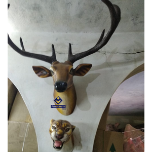 Sculpture décorative d'extérieur en plastique revêtu, tête de cerf FIBRERAFTS 2026, décoration de jardin de luxe, Inde - Product Image 2