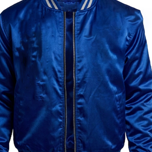 Navy Satin ZPB Sorority Jacket Custom Embroidered Greek Letter Single <b>Button</b> <b>Blazer</b> Eco-Friendly Breathable Autumn Winter Wear - Product Image 5