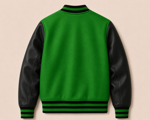 Veste universitaire sur mesure de haute qualité, respirante, pour hommes, avec manches en cuir, style streetwear, grande taille, logos personnalisés - Product Image 6