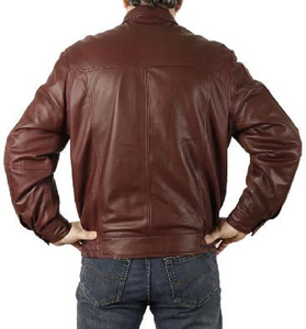 Nueva Chaqueta de Cuero para Hombre, Estilo Casual, Cuello Desgarrado, Corte Ajustado, Chaqueta de Cuero Sólida a la Moda - Product Image 2