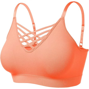 Sujetador deportivo con tiras en la espalda para mujer, top de yoga, gimnasio, fitness, entrenamiento, ropa deportiva, venta al por mayor, sujetador acolchado para entrenamiento atlético, ropa deportiva - Product Image 6