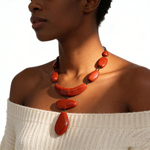 Collar de Resina con Cuentas de Diseño Javed Handicrafts, Forma Geométrica Vintage para Unisex, Ideal para Fiestas y Uso Diario, Regalo - Product Image 6