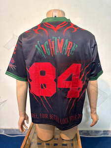 เสื้อยืดโอเวอร์ไซส์สไตล์สตรีทแวร์แบบตาข่ายสำหรับทุกเพศ ขายส่ง เสื้อผ้าแฟชั่นฮิปฮอปสั่งทำได้ รับผลิตแบบ OEM ODM - Product Image 5