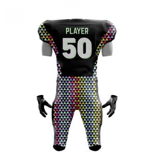 Ensemble d'uniformes de football américain sublimé 100% polyester tissu spandex manches courtes maillot grande taille fabriqué au Pakistan - Product Image 3