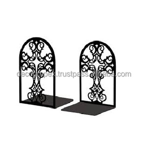 DILLERLE Book Ends 1 Pair Portable Metal Bookends Book <b>Stand</b> Holder Desktop Rack <b>Shelf</b> For Home Office Supplies - Product Image 2