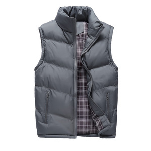 Men's White Hooded Sleeveless <b>Quilted</b> Jacket Canvas Windproof Waterproof Eco-Friendly Polyester Winter High Street Style <b>Single</b> - Product Image 3