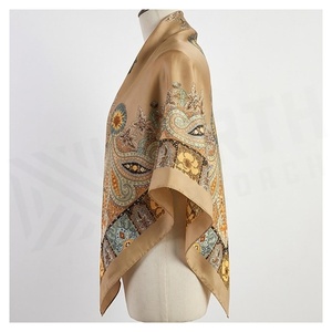 NORTH APPROACH Women's Square <b>Silk</b> <b>Scarf</b> Floral Print Elegant Multi-Functional Fashion Accessory All Seasons - Product Image 3
