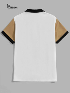 เสื้อยืดผู้ชายผ้าคอตตอนถักเนื้อแน่น 100% ผ้าเจอร์ซีย์คุณภาพสูง ระบายอากาศได้ดี แห้งเร็ว ไม่เป็นขุย แขนสั้น - Product Image 6