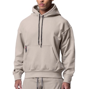 Venta al por mayor 100% algodón invierno pulóver 360gsm personalizado sudaderas con capucha bolsillo de canguro con cremallera de gran tamaño Sudadera con capucha de los hombres 2026 básicos - Product Image 2