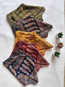 High Quality Ajrakh Cotton with Hand-<b>Block</b> <b>Print</b> Readymade Front-Hook Blouse Collection Woman Fashion Manufacturer - Product Image 4