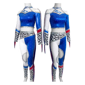 Ensemble d'uniformes de majorettes pour filles avec accents décoratifs et coupe confortable pour les événements scolaires et les défilés publics - Product Image 1