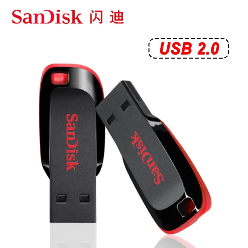 Sandisk flashdisk 128gb 64gb 32gb 16gb Mini USB Flash Drive 32 64 128 16GB Pen Drive 2.0 USB Stick Disk pada kunci memori untuk ponsel