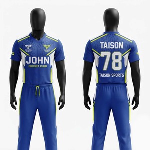 Camiseta de Cricket para Hombre, 240g, Premium, 100% Poliéster Interlock, Panel Blanco y Azul Marino, Logotipo Personalizado con Transferencia Térmica, Transpirable, Antibacteriana - Product Image 6