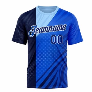 Maillot de football personnalisé imprimé en sérigraphie unisexe grande taille à manches courtes col mandarin respirant anti-UV évacuant l'humidité - Product Image 2