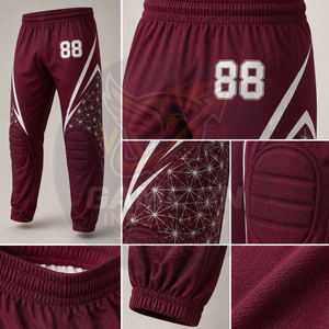 Wholesale Custom American Football Jersey and Padded Pants Set Sublimation Team Uniform Breathable Athletic Sportswear - Product Image 6
