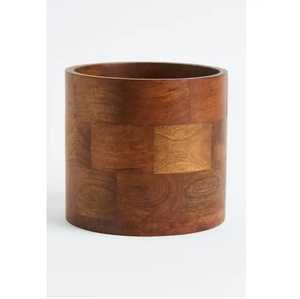 Maceta Geométrica de Madera para Plantas, Contenedor Decorativo de Madera con Patrón a Cuadros para Mesa, Maceta Decorativa para Interiores - Product Image 3