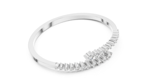 Bracelet de mariée en or blanc 14 carats avec diamant rond cultivé en laboratoire pour femmes |   Diamant Pur Cultivé Nouveau-né - Product Image 6