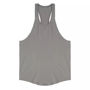 Breathable Casual New Arrival <b>Men</b> Tank Top Solid Knitted Polyester/Cotton O-Neck Fully Customized Quick Dry Eco-Friendly - Product Image 3