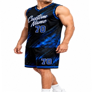 Ensemble de maillots de basket-ball personnalisés pour hommes, qualité supérieure, séchage rapide, coupe athlétique, prêt pour l'équipe, design personnalisé - Product Image 3