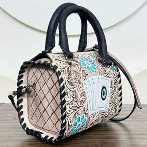 Bolso de Viaje de Cuero Hecho a Mano con Diseño Personalizado para Mujer, Bolso de Mano Pequeño y Duradero de Lujo para Negocios y Ocio - Product Image 5