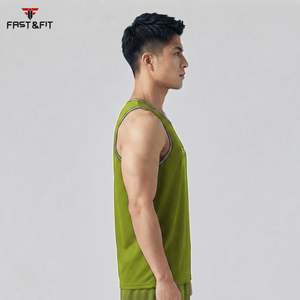 Gym <b>Singlets</b> <b>Men</b> Casual Tank Top Sports Clothes Stringer Bodybuilding Fitness 100% Cotton Breathable Made in Pakistan - Product Image 3