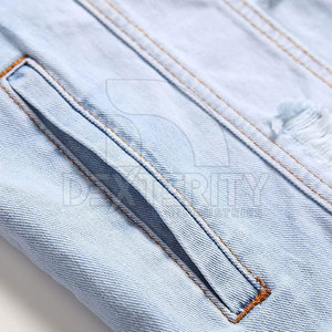Servicios OEM, Chaqueta de Mezclilla para Hombre de Diseño Personalizado de Alta Calidad, Cierre de Botones, Impermeable, Ecológica, Transpirable, para Invierno - Product Image 3