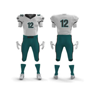 Uniformes de Fútbol Americano para Jóvenes, Ropa Deportiva Masculina, Uniformes de Fútbol Americano de Alta Calidad con Mangas Cortas de Sarga, Ropa de Equipo - Product Image 1