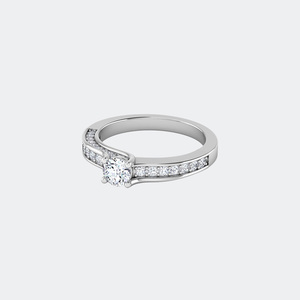 Bague solitaire avec diamant rond de 1,00 carat - Product Image 5