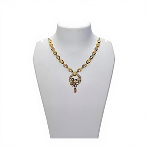 Collier chaîne classique en or massif 22 carats Paris, unisexe, pour usage quotidien, bijoux fins, cadeau pour mariage ou fête - Product Image 1