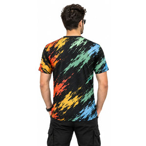 เสื้อยืดแห้งเร็วสำหรับผู้ชายลายพิมพ์ระเหิด คอกลม แขนสั้น สวมใส่สบายๆ สำหรับกิจกรรมกลางแจ้ง "การตกปลาทำให้ฉันมีความสุข" - Product Image 5