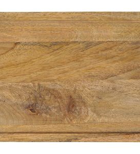 Plateau de service décoratif en bois de manguier avec poignées en feuille d'or, rectangulaire, pour vanité, mariage, événement, accent décoratif - Product Image 2