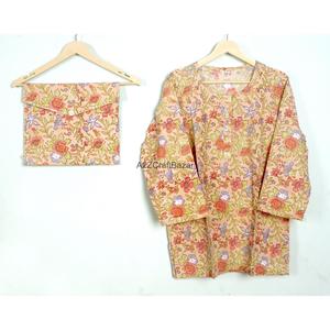Conjunto de Pijama de Mujer de Alta Calidad, Elegante y Floral, para Invierno y Verano, con Cintura Elástica y Mangas Largas, 100% Algodón, Suave y Liso - Product Image 5