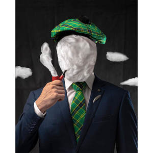 Chapeau écossais Tam o Shanter, bonnet traditionnel en tartan avec pompon, casquette plate en laine acrylique, taille unique - Product Image 4