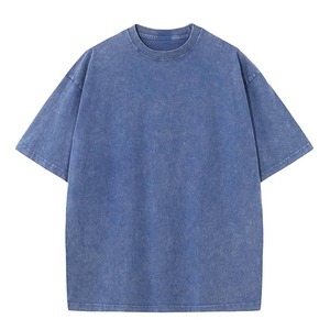 เสื้อยืดลายกราฟิกแบบกำหนดเอง ล้างสีแบบแอซิดวอช พร้อมโลโก้ของคุณเอง เสื้อยืดผู้ชายผ้าฝ้ายล้างสีแบบแอซิดวอช - Product Image 2
