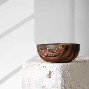 Tazón de Sopa de Madera de Lujo Grande con Recipiente Incorporado, Tazón de Postre de Resina de Madera de Calidad A, Tazón de Alimentación Personalizado de Resina Epoxi - Product Image 2