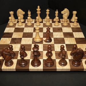 ILAHI's Eco-Friendly Rustic Polished Rectangle <b>Chess</b> <b>Board</b> Game 100% Handmade Pure Wood Animal/Love Style Customized Size <b>Chess</b> - Product Image 1